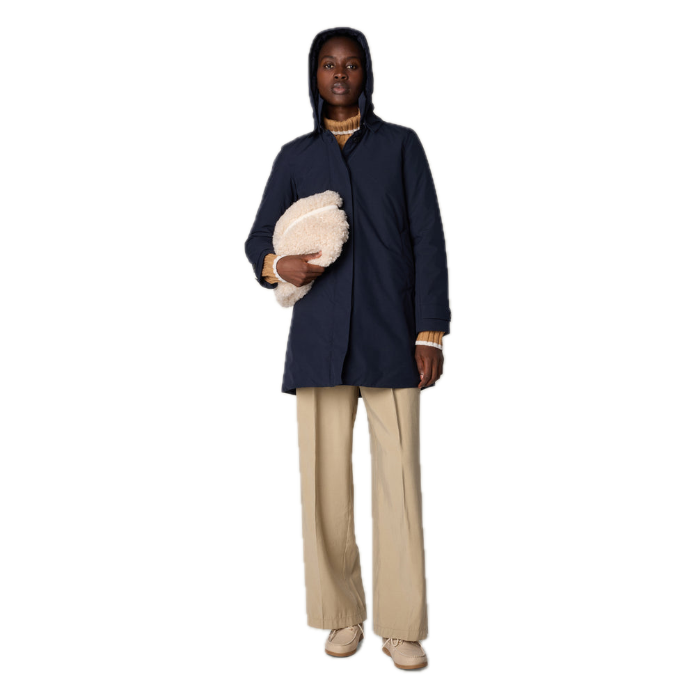 Save The Duck Embie Hooded Raincoat in Blue Black