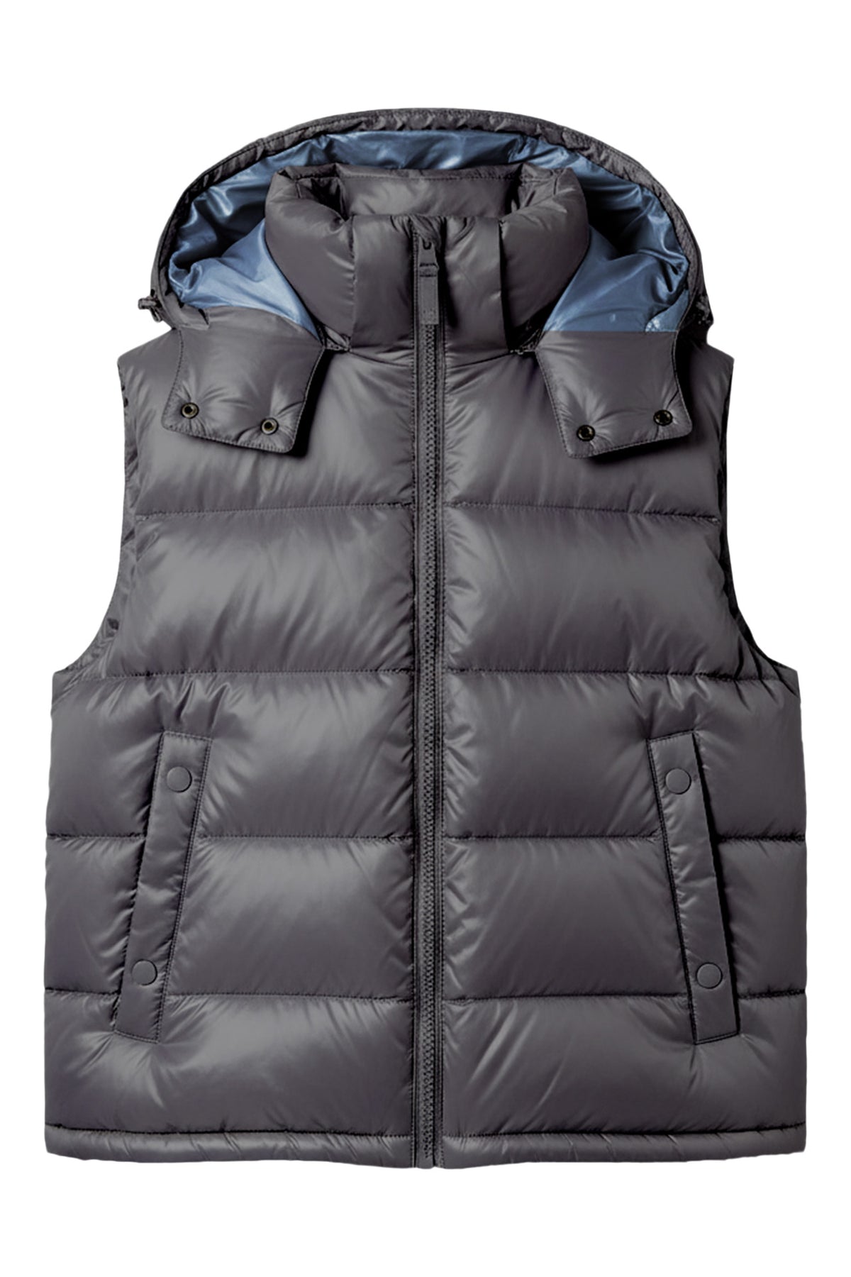 Save The Duck Lisolette Hooded Vest in Gunmetal Grey