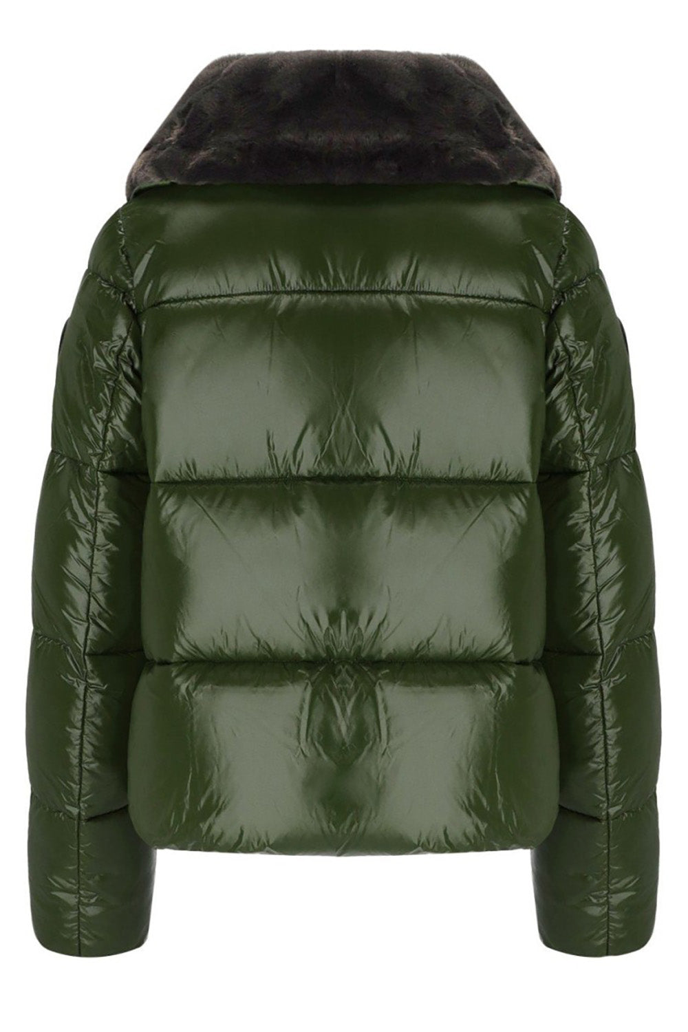 Save The Duck Moma Funnel Neck Jacket in Pine Green