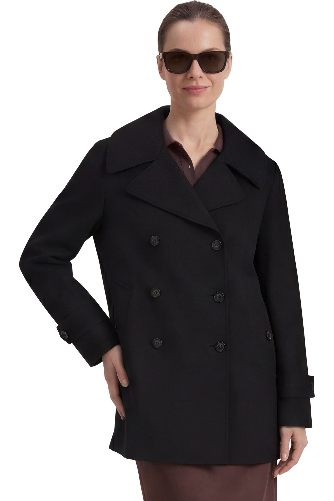 Save The Duck Sofi Short Raincoat in Black