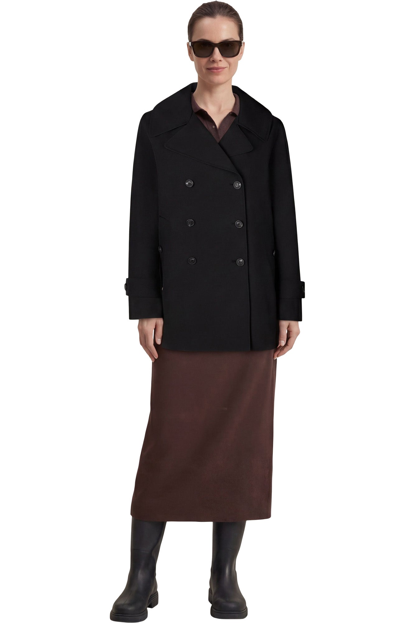 Save The Duck Sofi Short Raincoat in Black