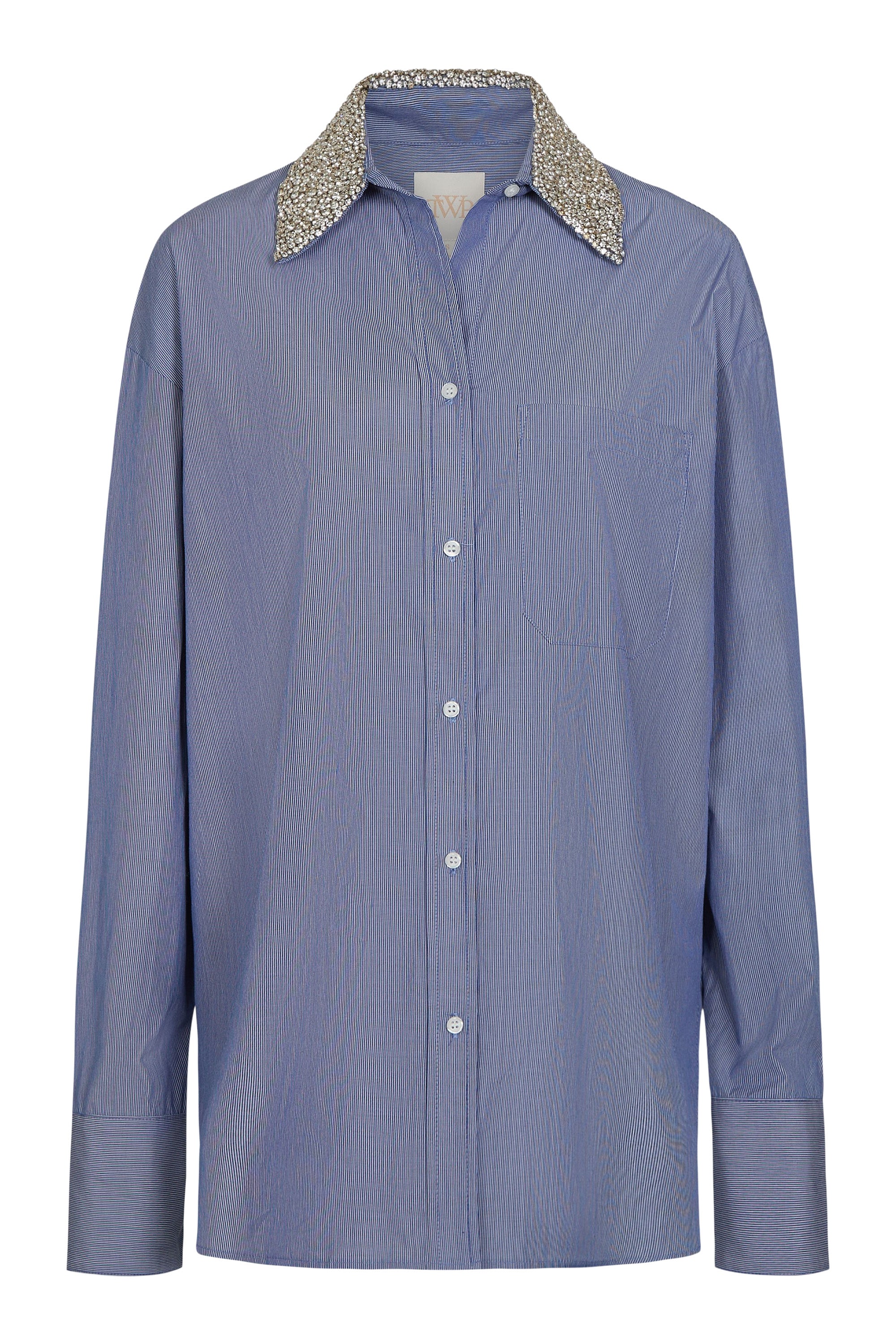 TWP Big Joe with Crystal Collar in Midnight - White
