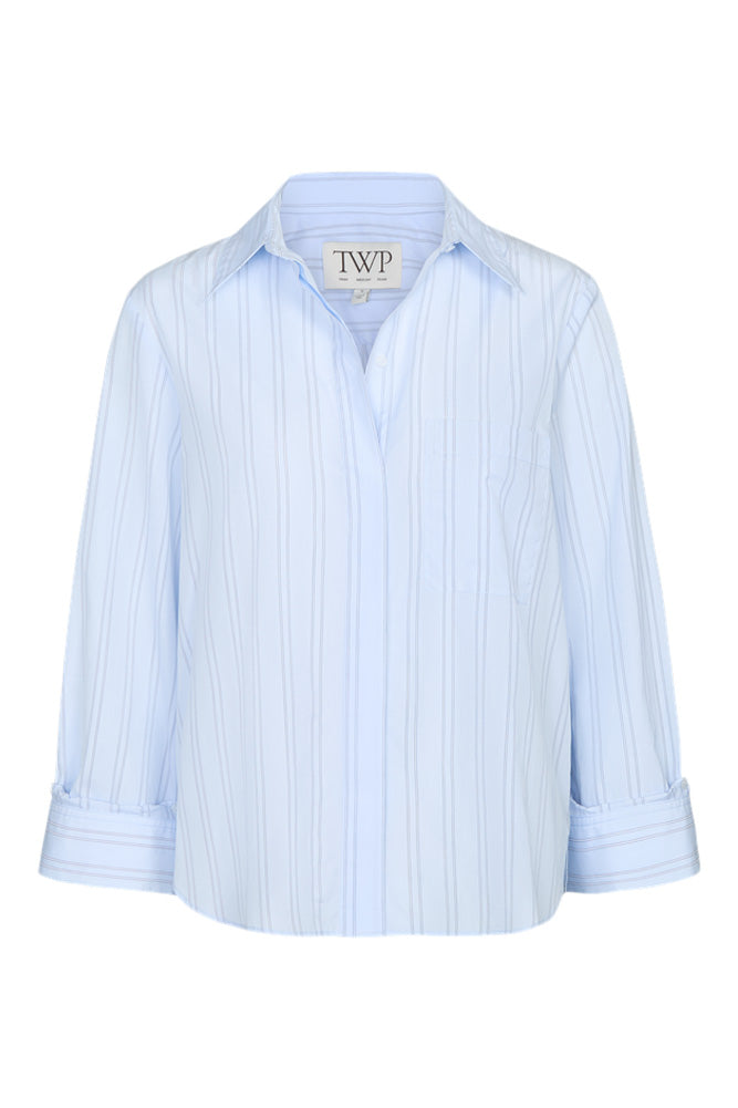 TWP Boyfriend Shirt in Blue-Midnight