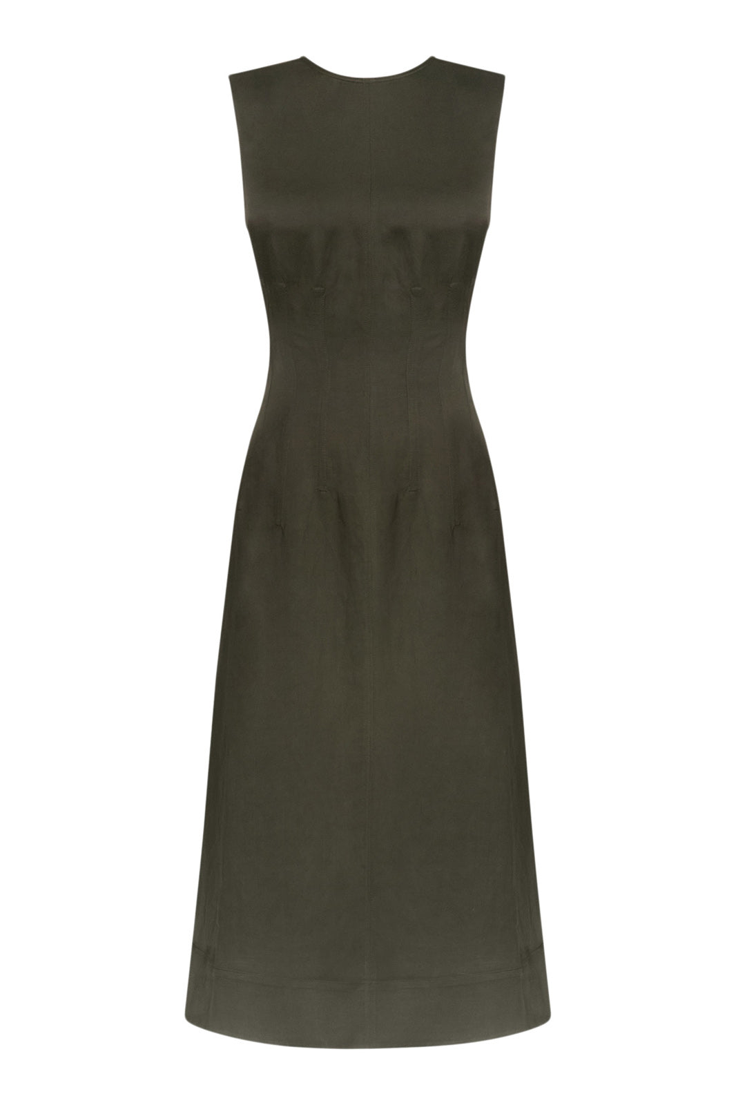 TWP Crewneck Dress with Darts in Rosin