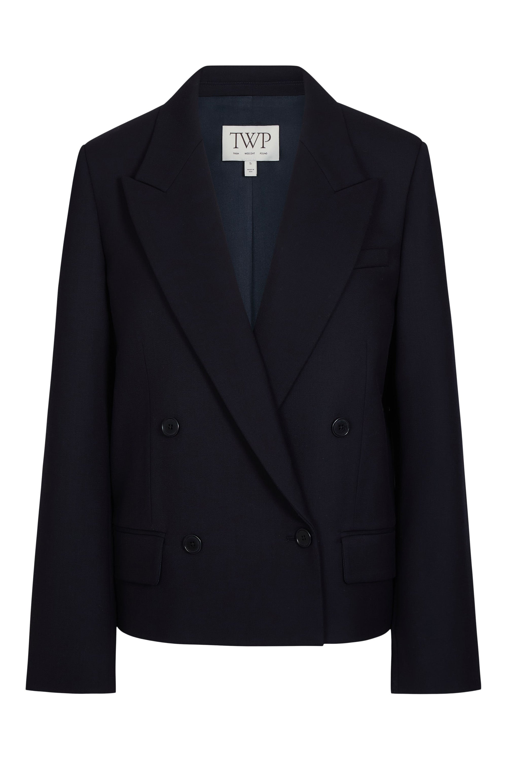 TWP Cropped Harper Jacket in Midnight