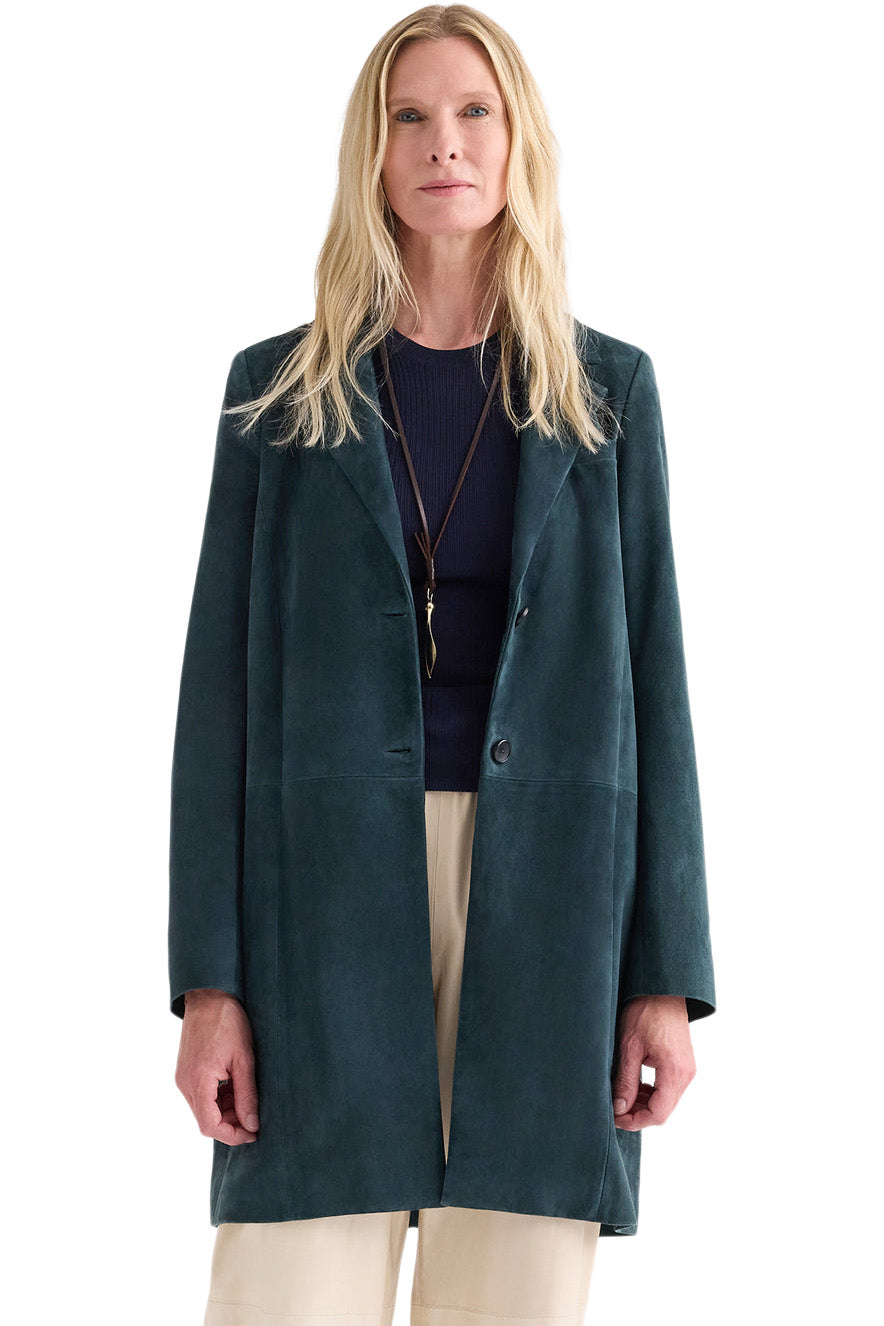 TWP Easy Car Coat in Deep Green