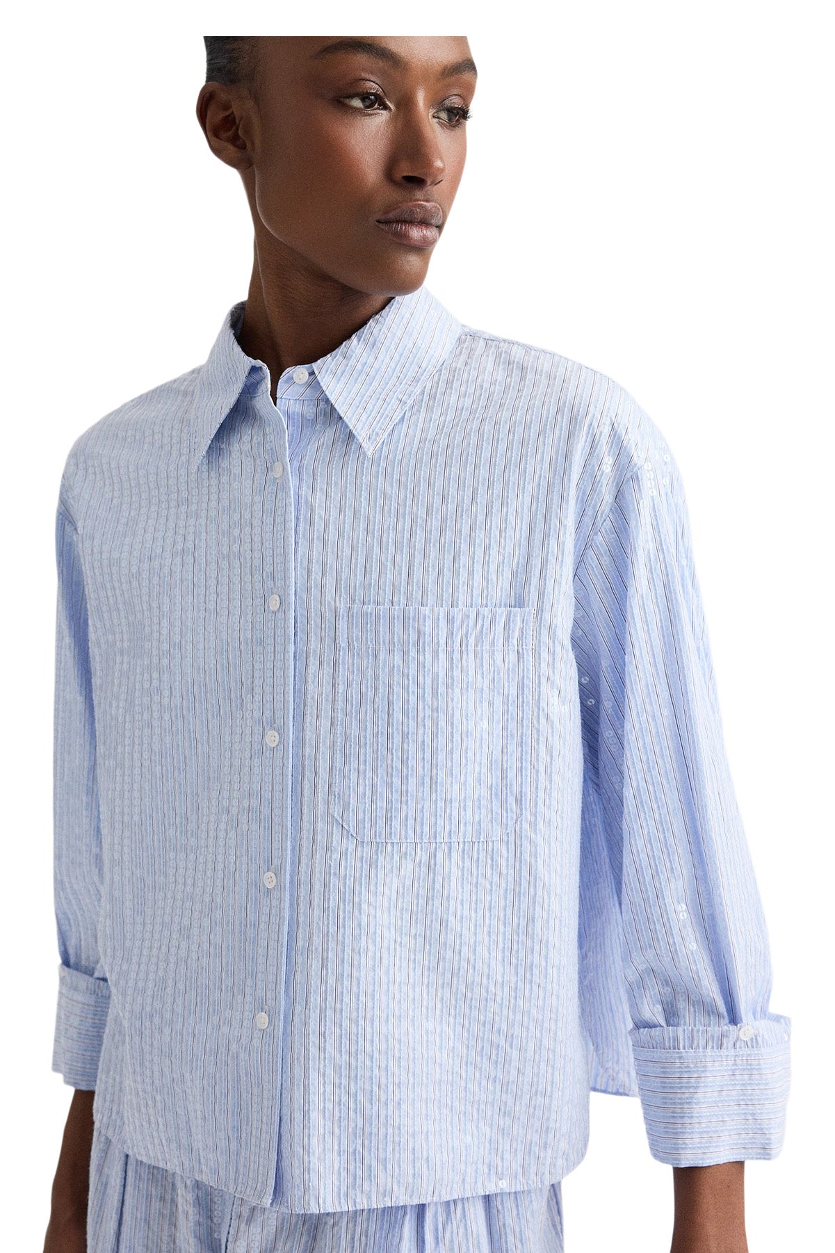 TWP J.D. Button Up in Blue-Midnight