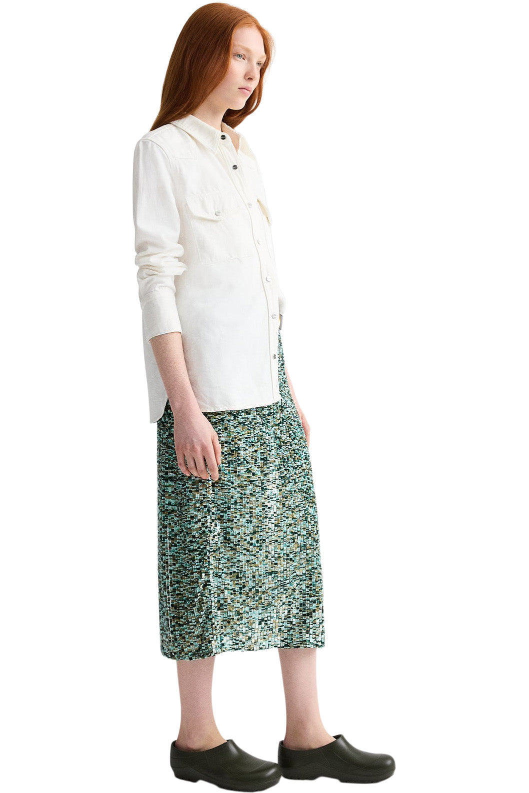 TWP Sylkie Skirt in Multi Darkest Spruce