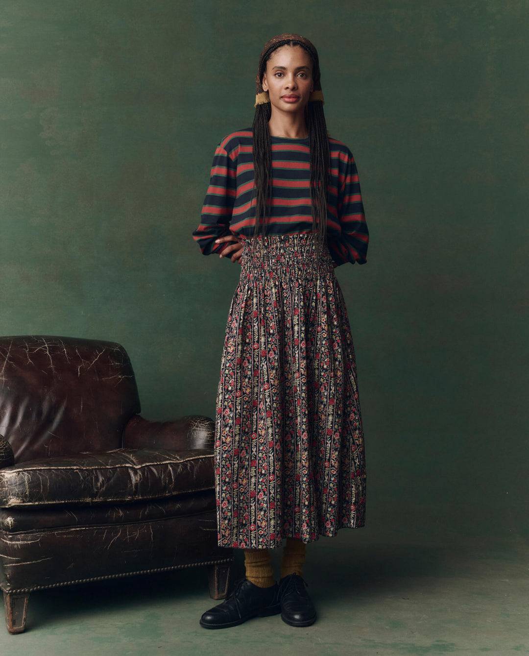 The Great Campus Crew in Navy Bridle Stripe