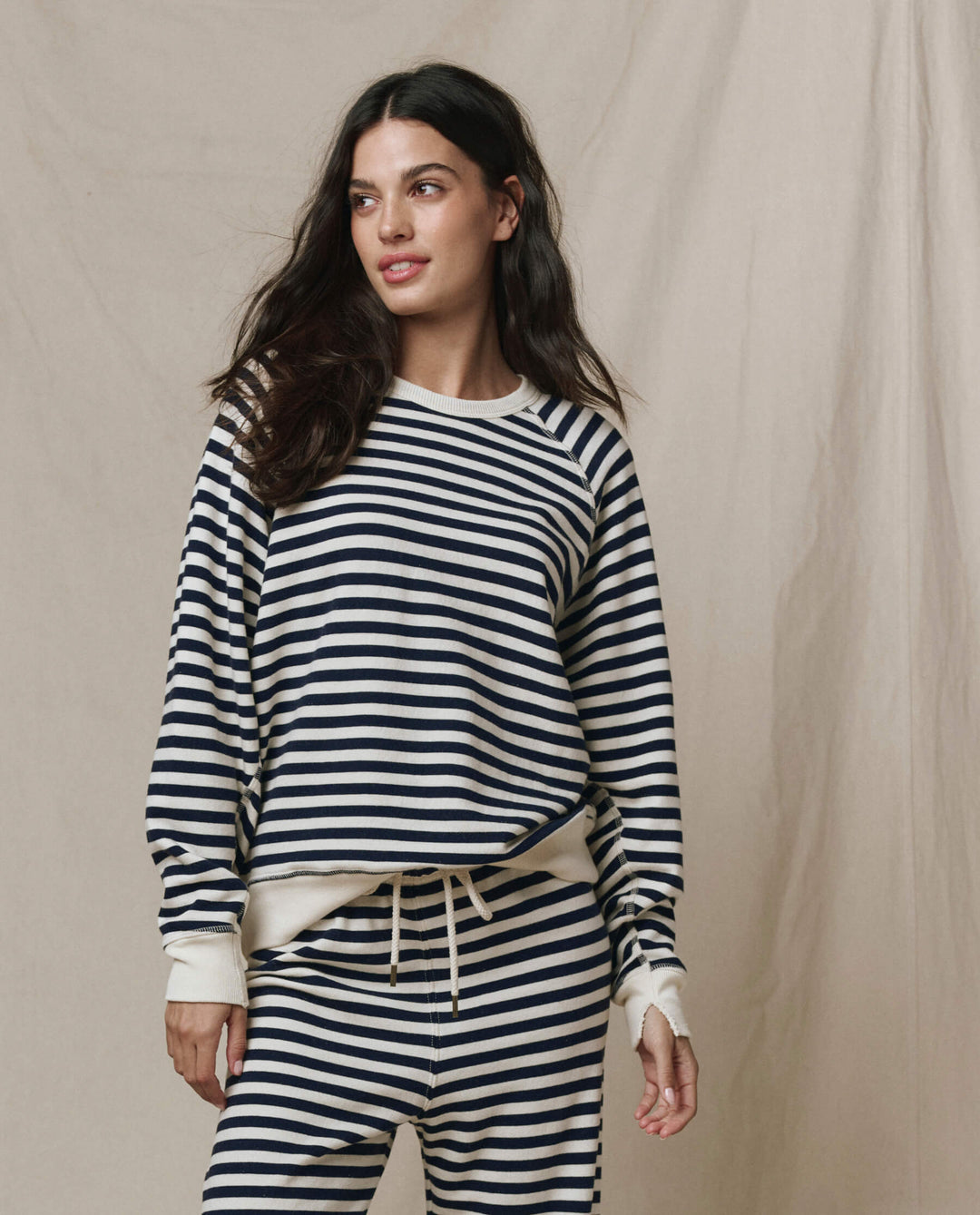 The Great College Sweatshirt in Navy Sailor Stripe