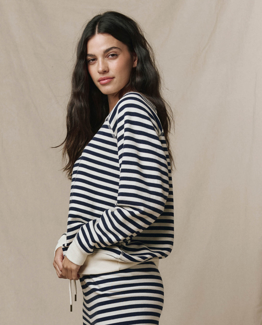 The Great College Sweatshirt in Navy Sailor Stripe