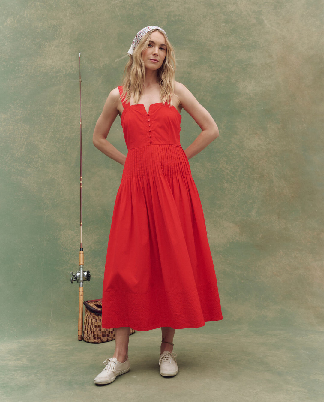The Great Day Break Dress in Hot Red