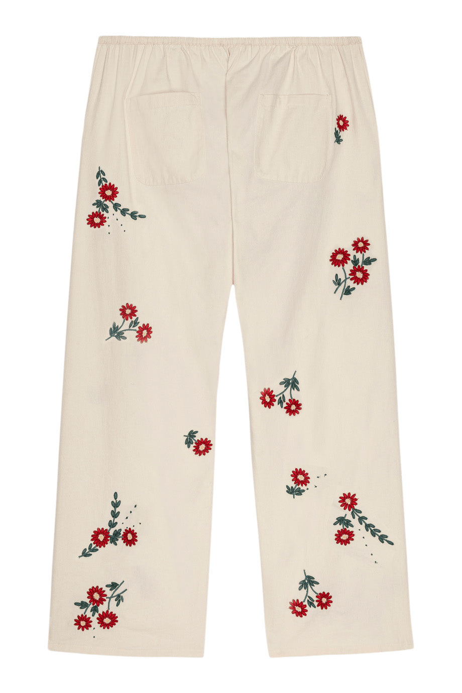 The Great Easy Pant in Natural with Field Floral Embroidery