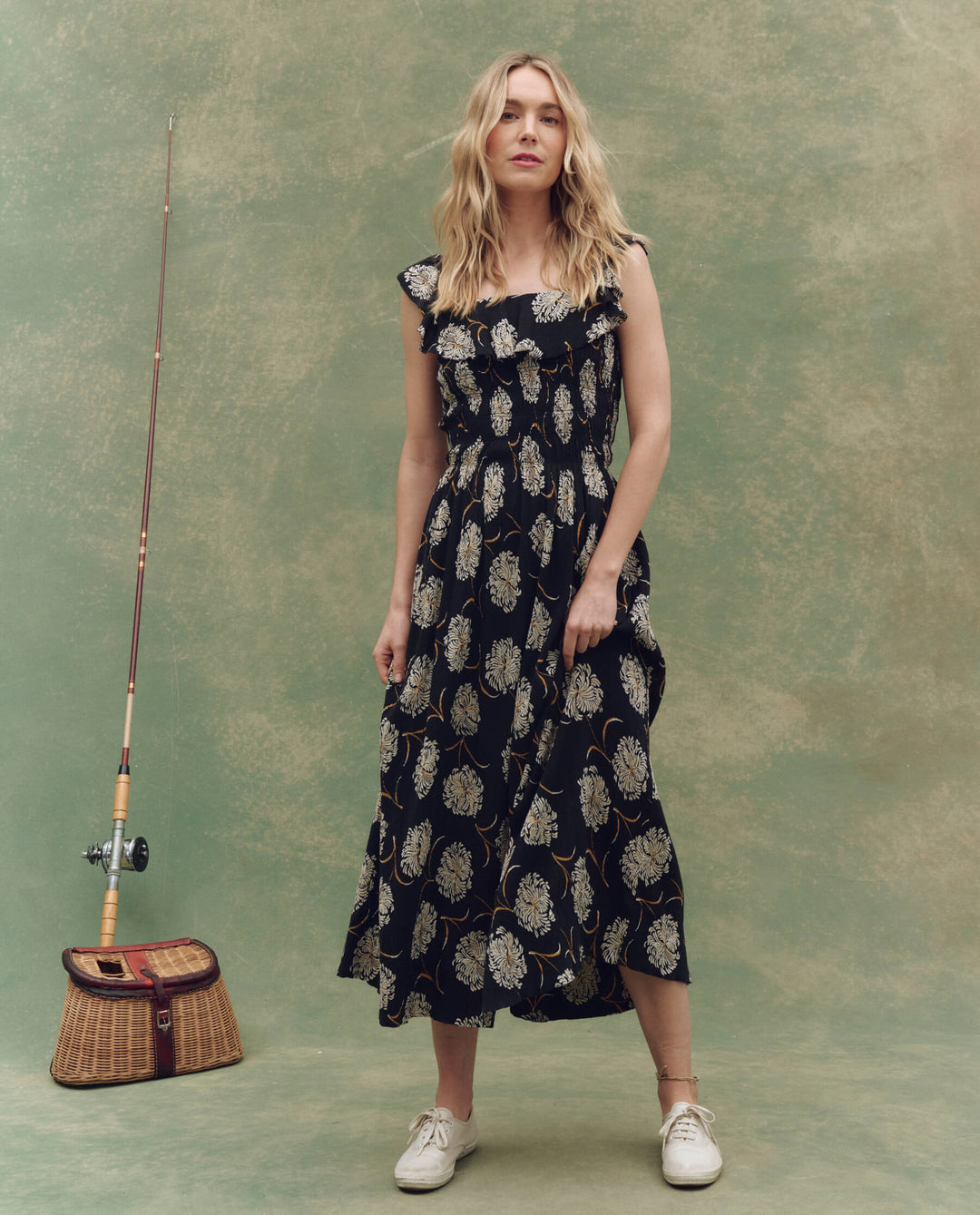 The Great Havana Dress in Black Dancing Floral