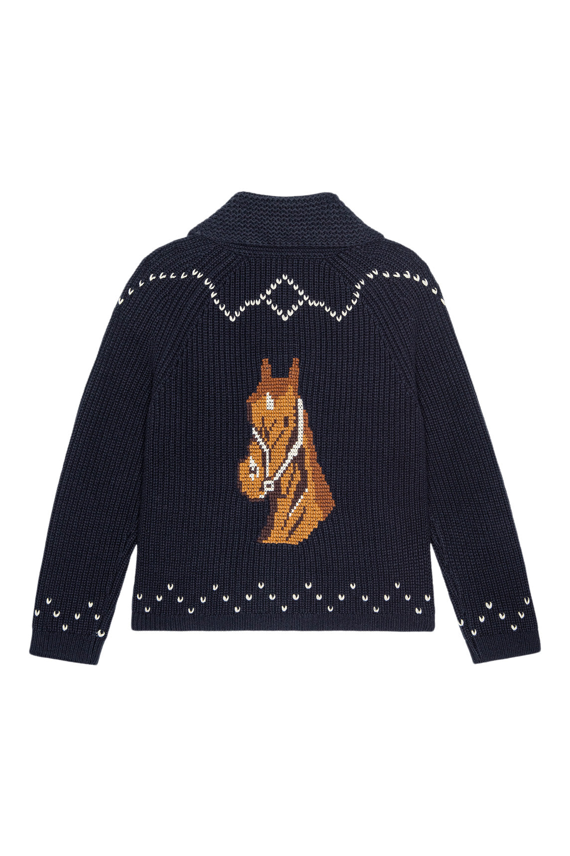The Great Horse Lodge Cardigan in Navy