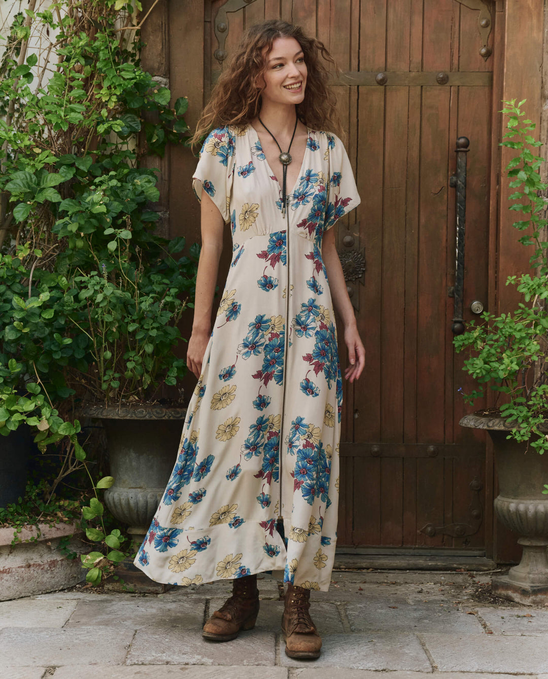 The Great Laurel Dress in Sungold Floral