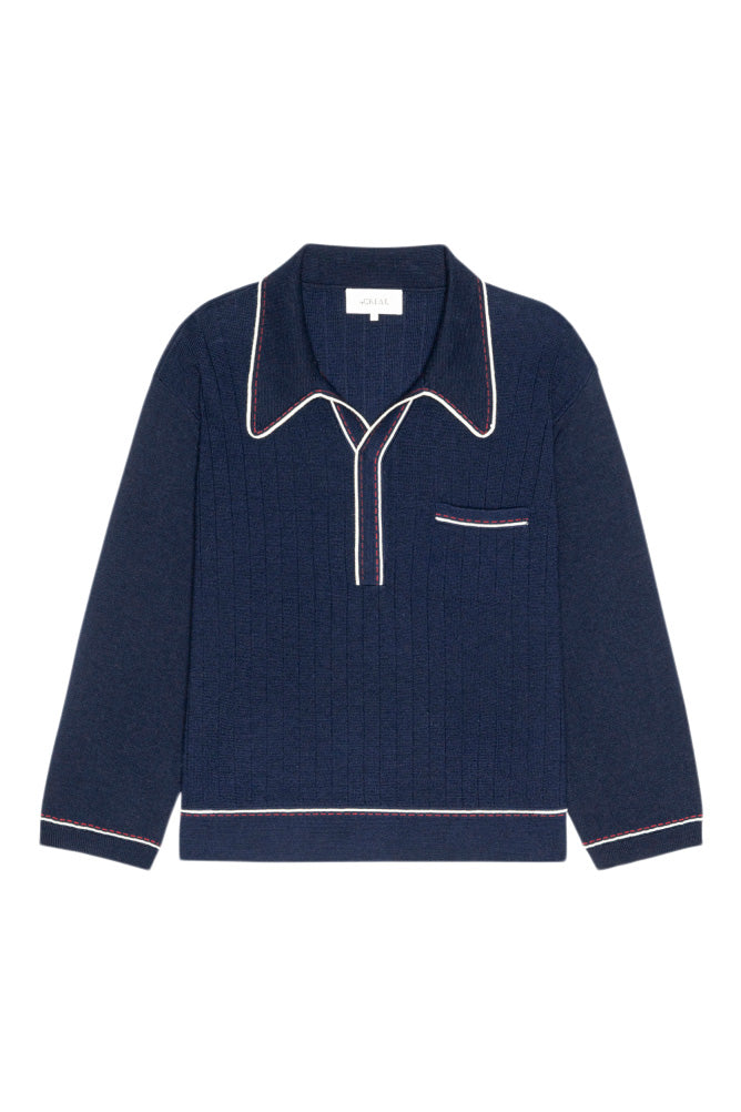 The Great Menswear Tipping Polo in Navy