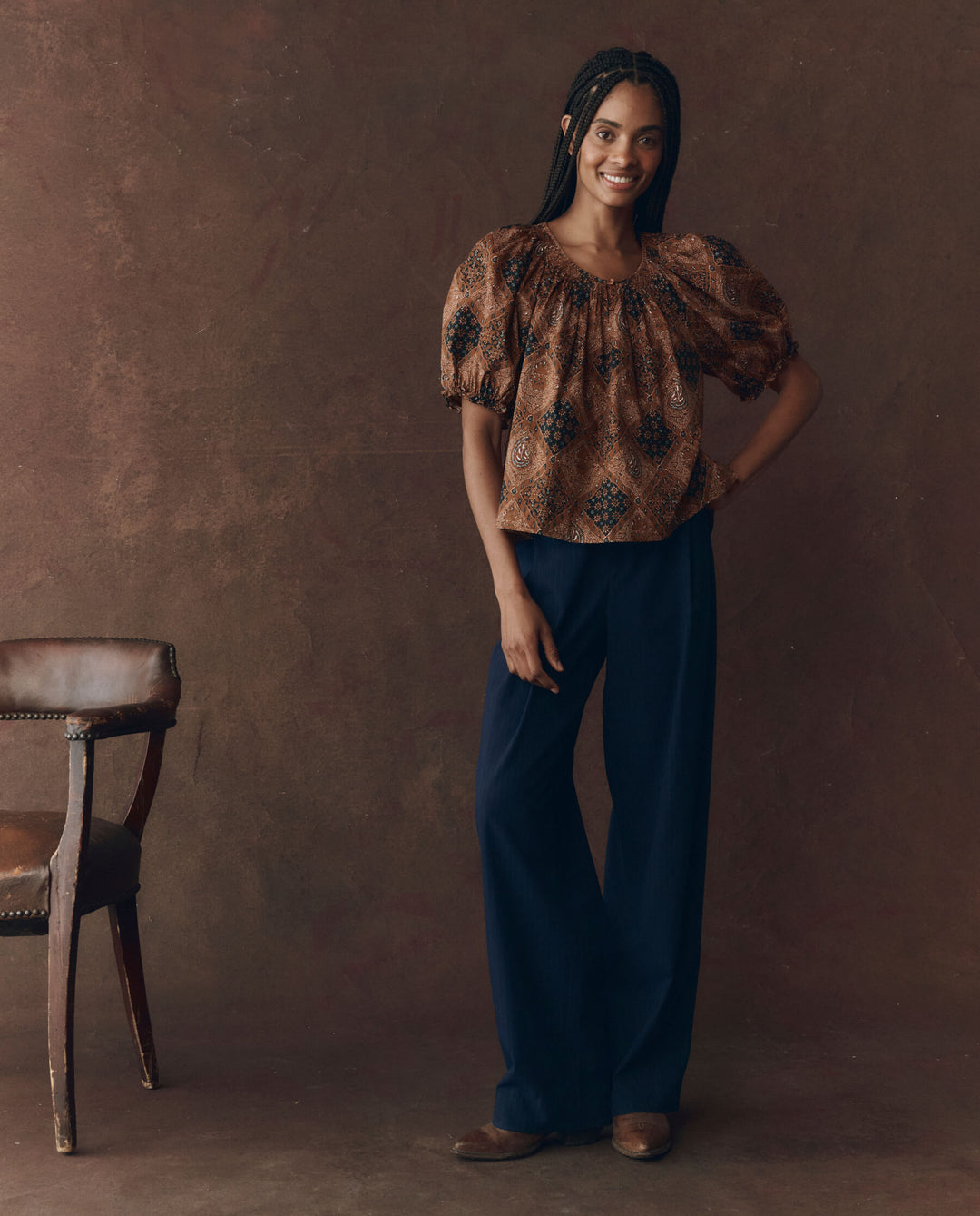 The Great Moorland Top in Geo Bandana Print