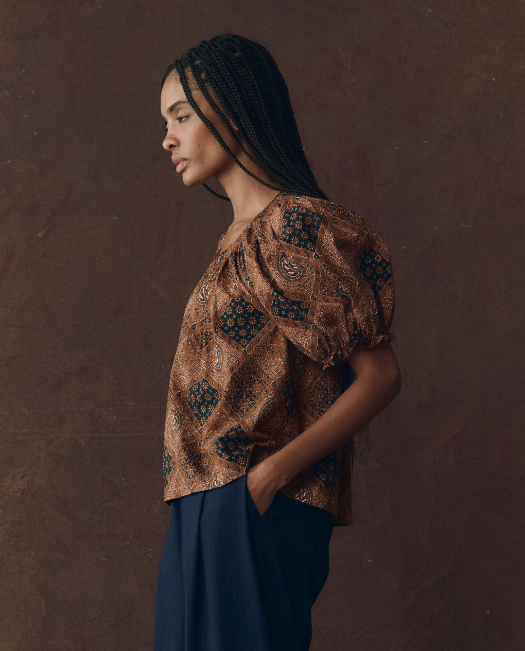 The Great Moorland Top in Geo Bandana Print