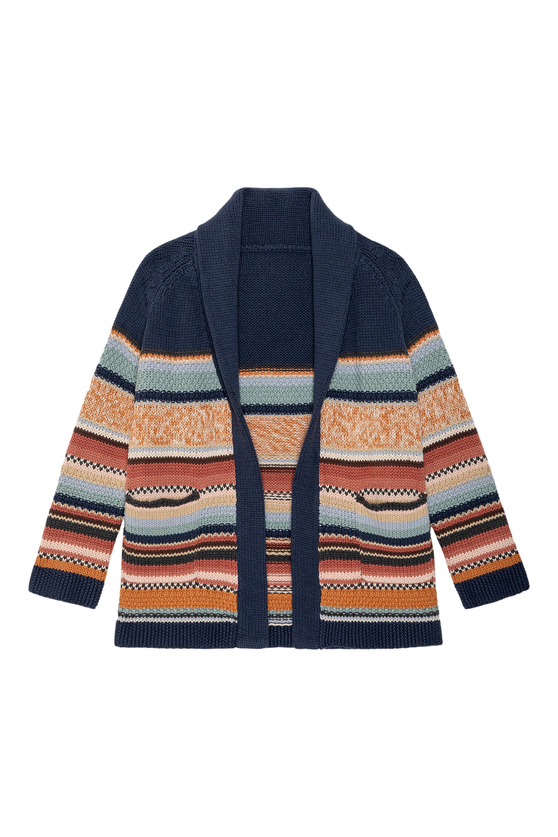The Great Mountain Lodge Cardigan in Taos Stripe
