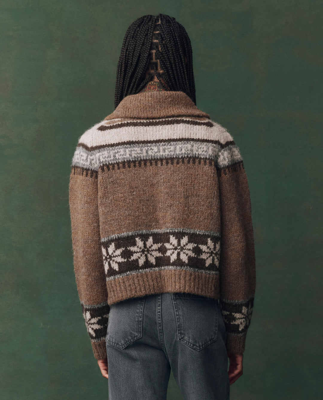 The Great Nordic Scholar Cardigan in Hickory Fair Isle