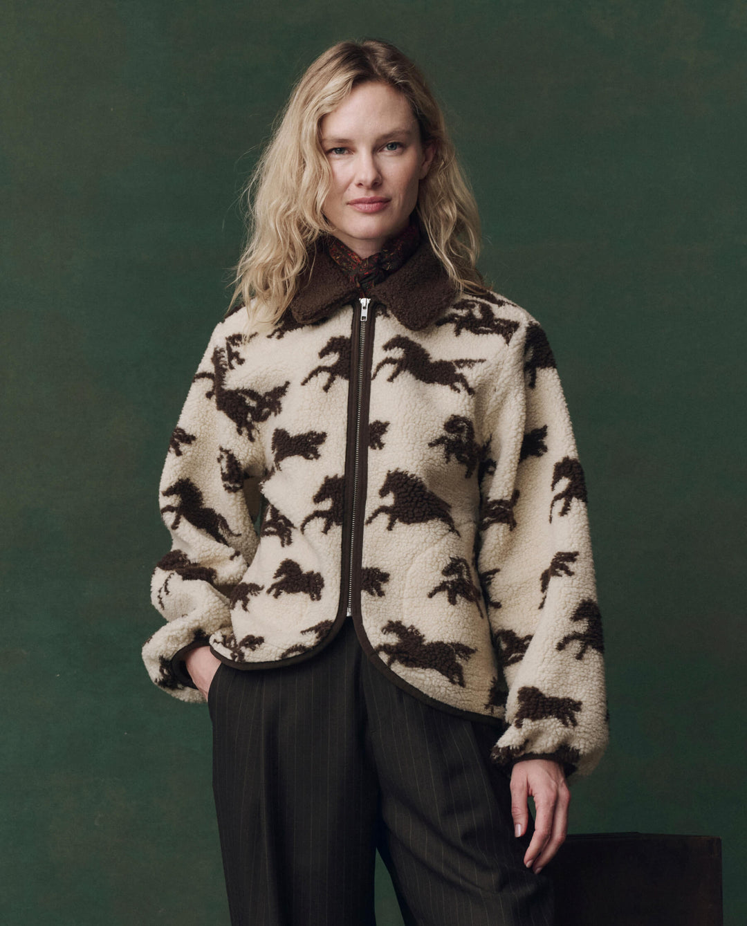 The Great Pasture Jacket in Cream with Hickory