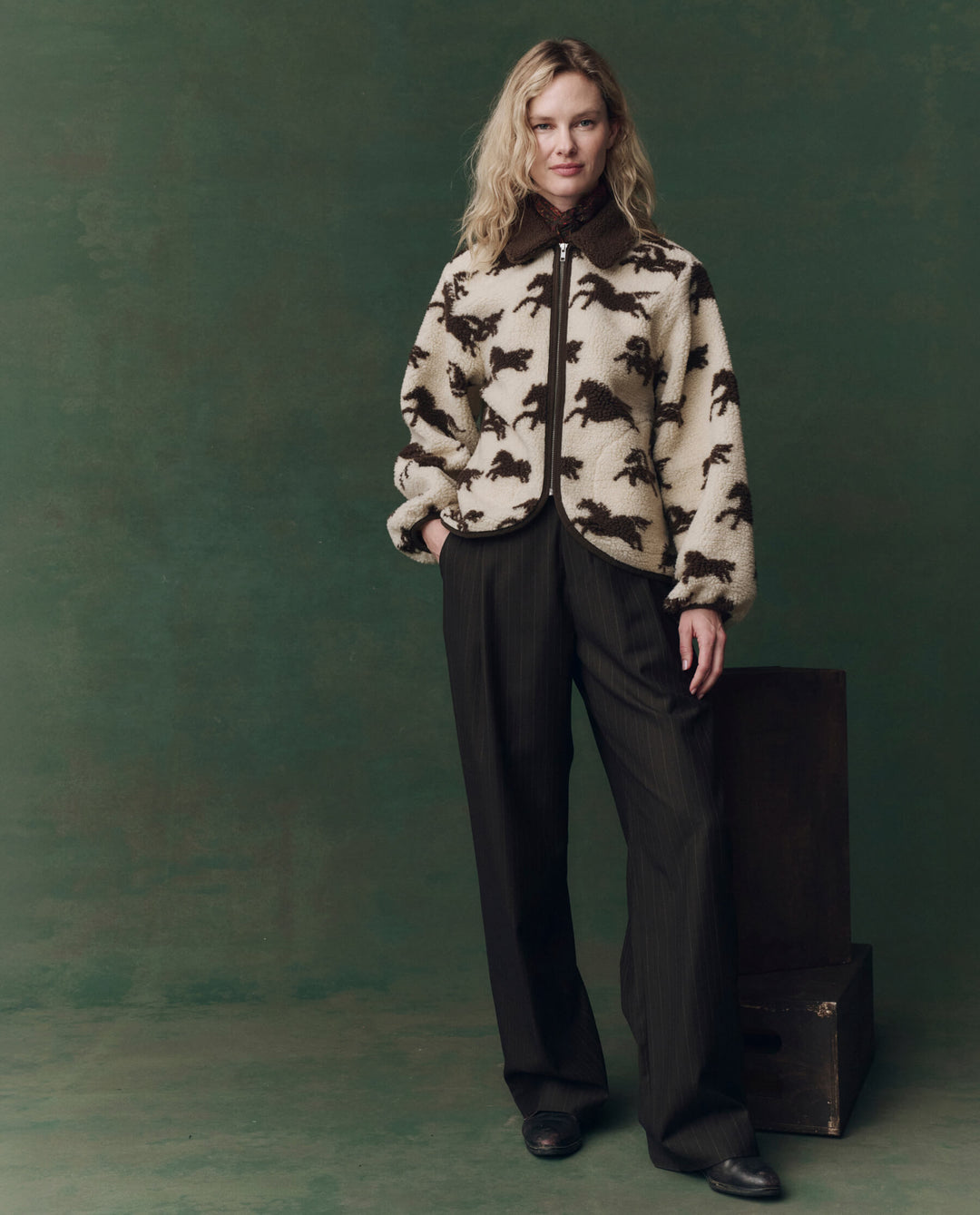 The Great Pasture Jacket in Cream with Hickory