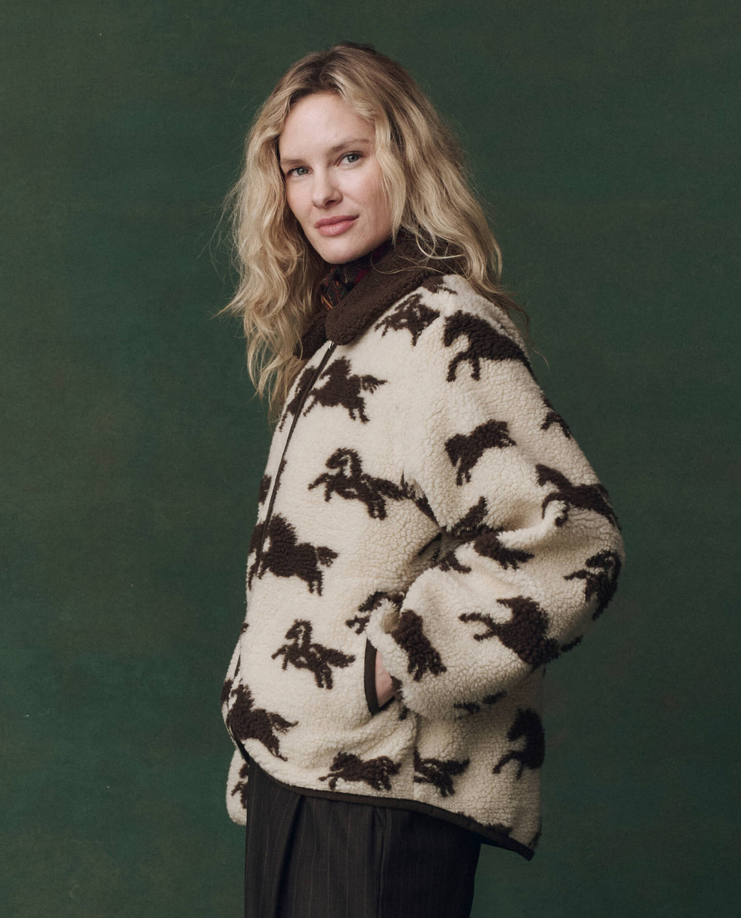 The Great Pasture Jacket in Cream with Hickory