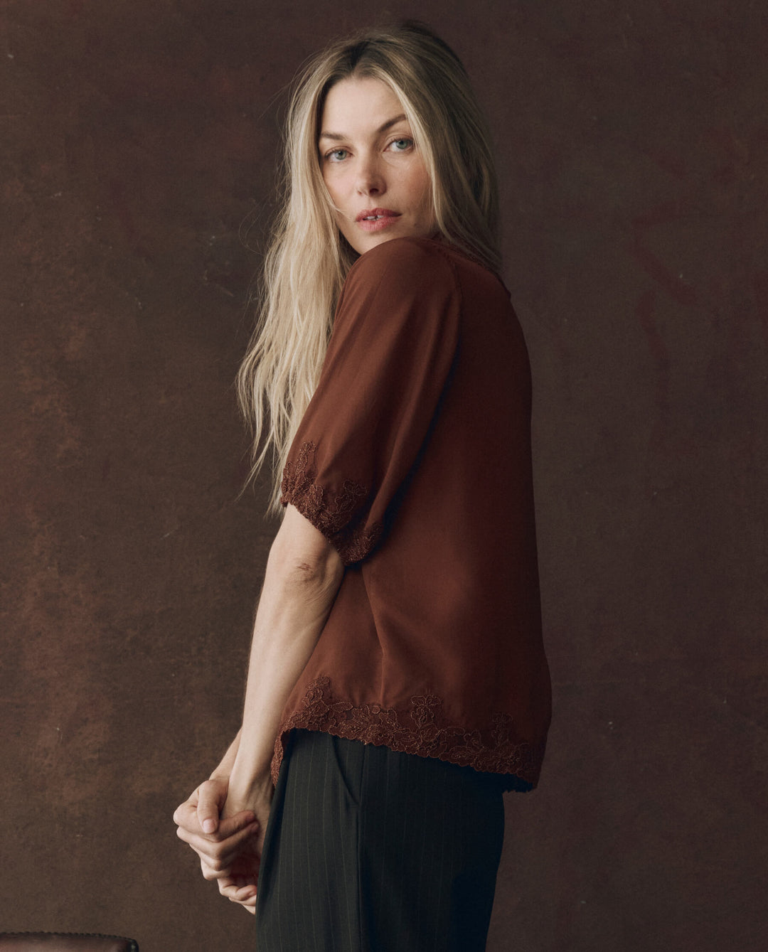 The Great Short Sleeve Legacy Top in Chocolate