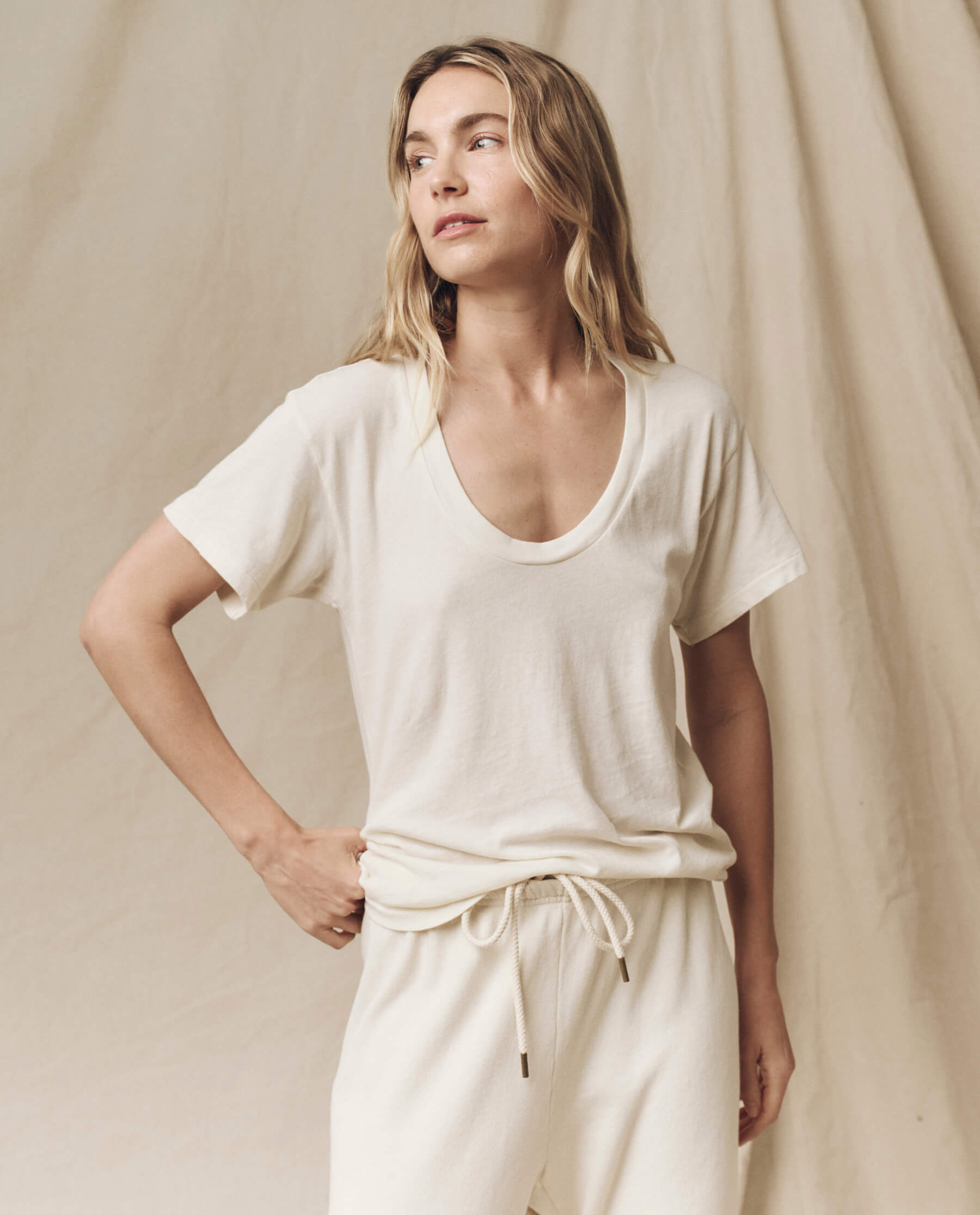 The Great Slim U neck Tee