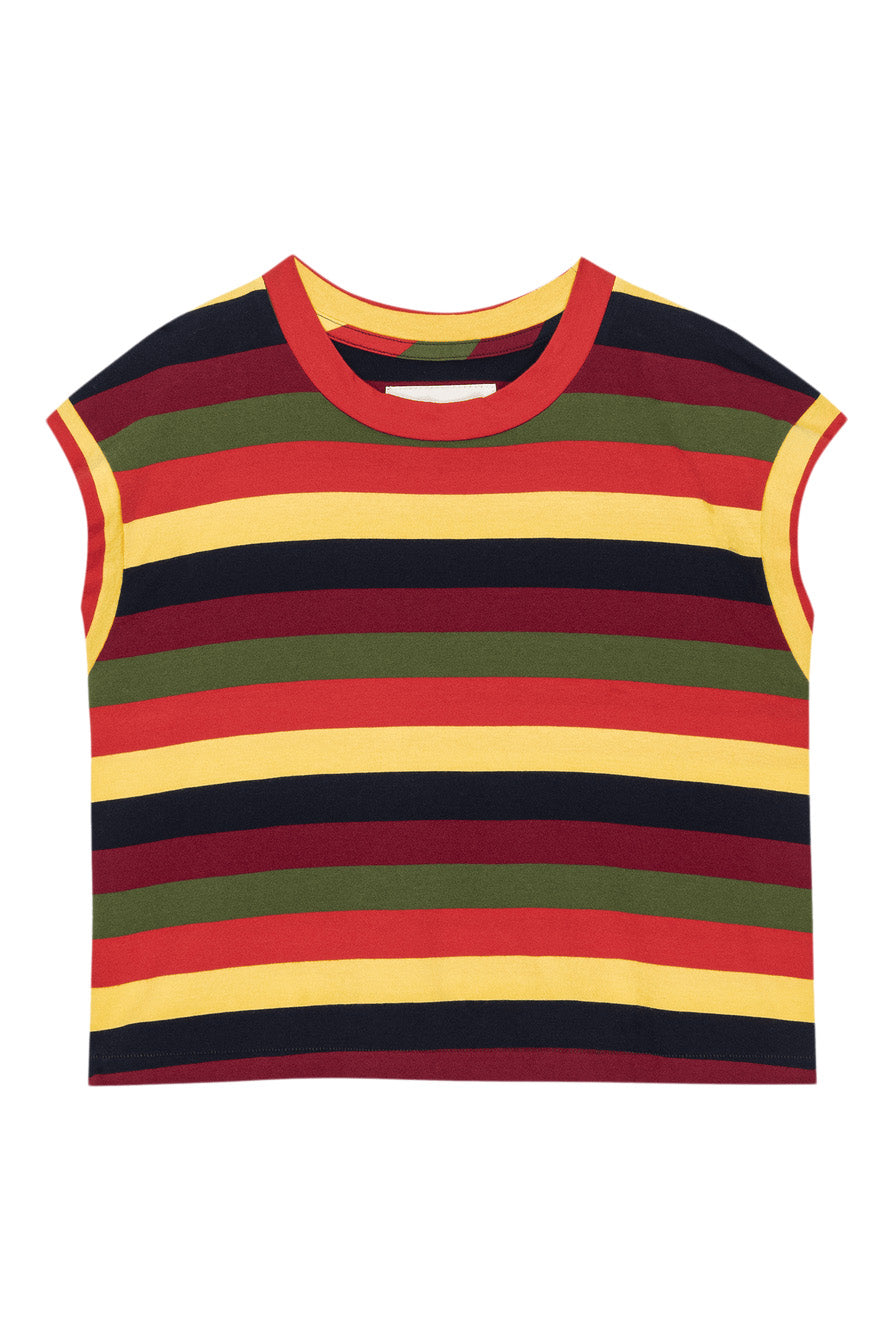 The Great Square Tee in Playa Stripe