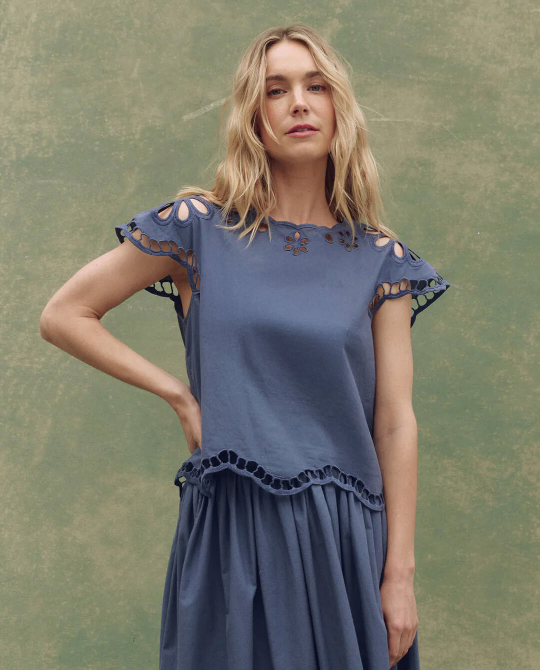 The Great Super Bloom Eyelet Top