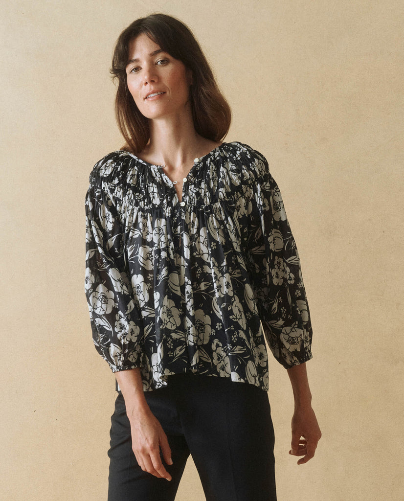 The Great Swift Top in Navy Whisper Floral