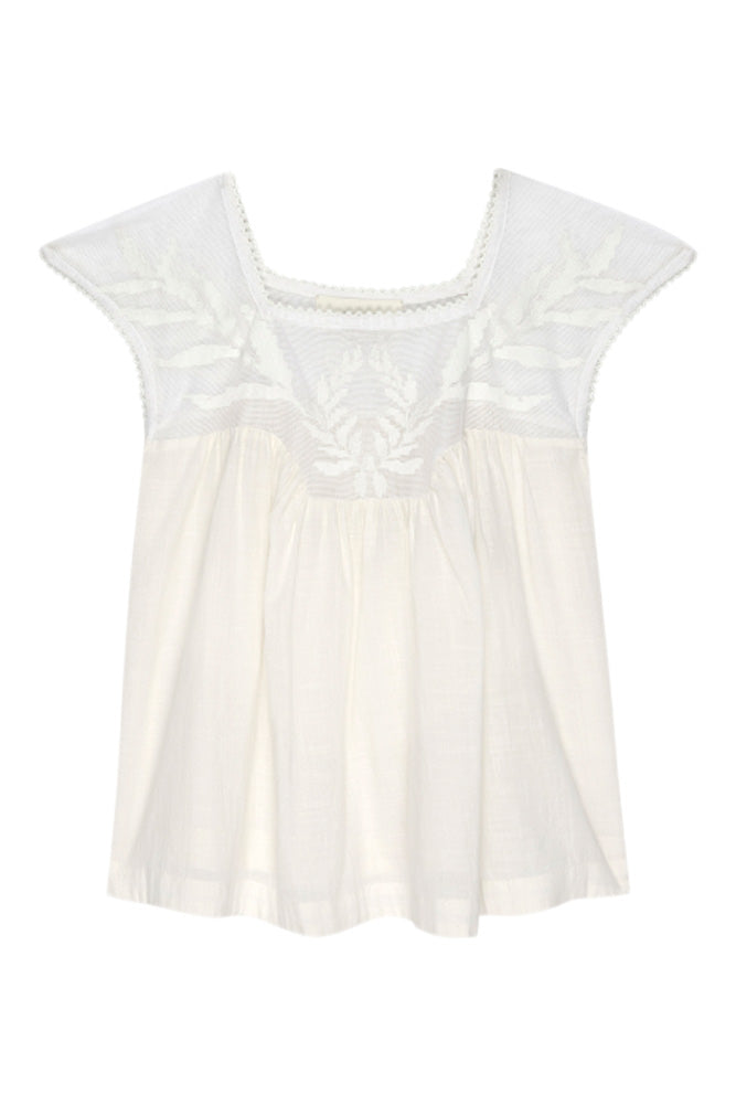 The Great The Dawn Top in Cream