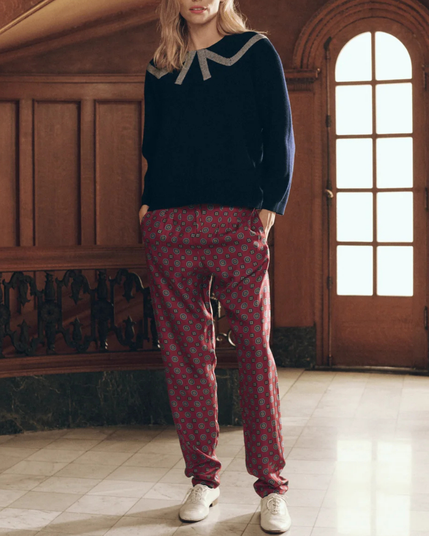 The Great The Bow Sweater in Navy