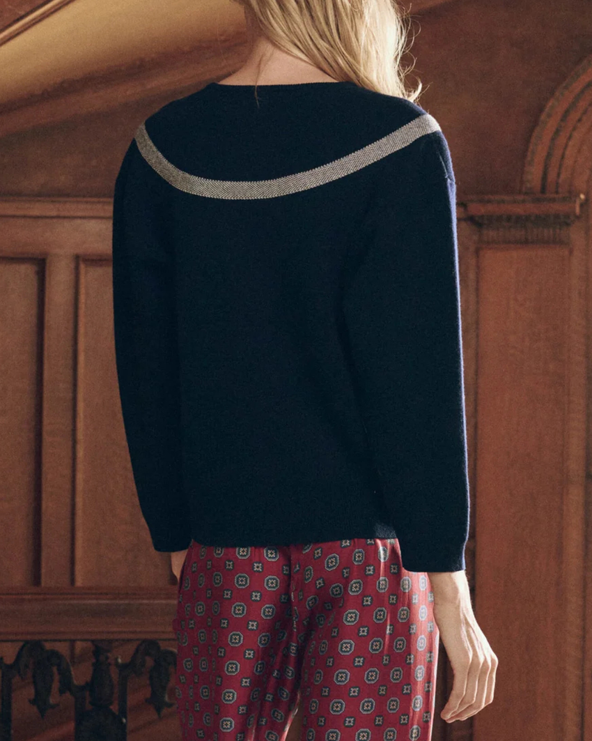 The Great The Bow Sweater in Navy