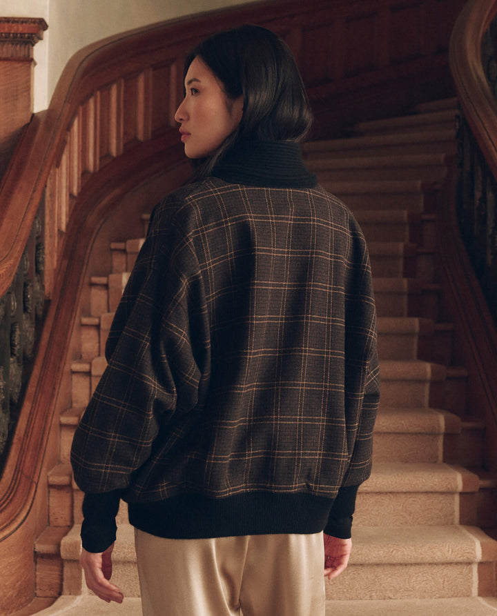 The Great The Double Breasted Shawl Collar Coat in Estate Plaid