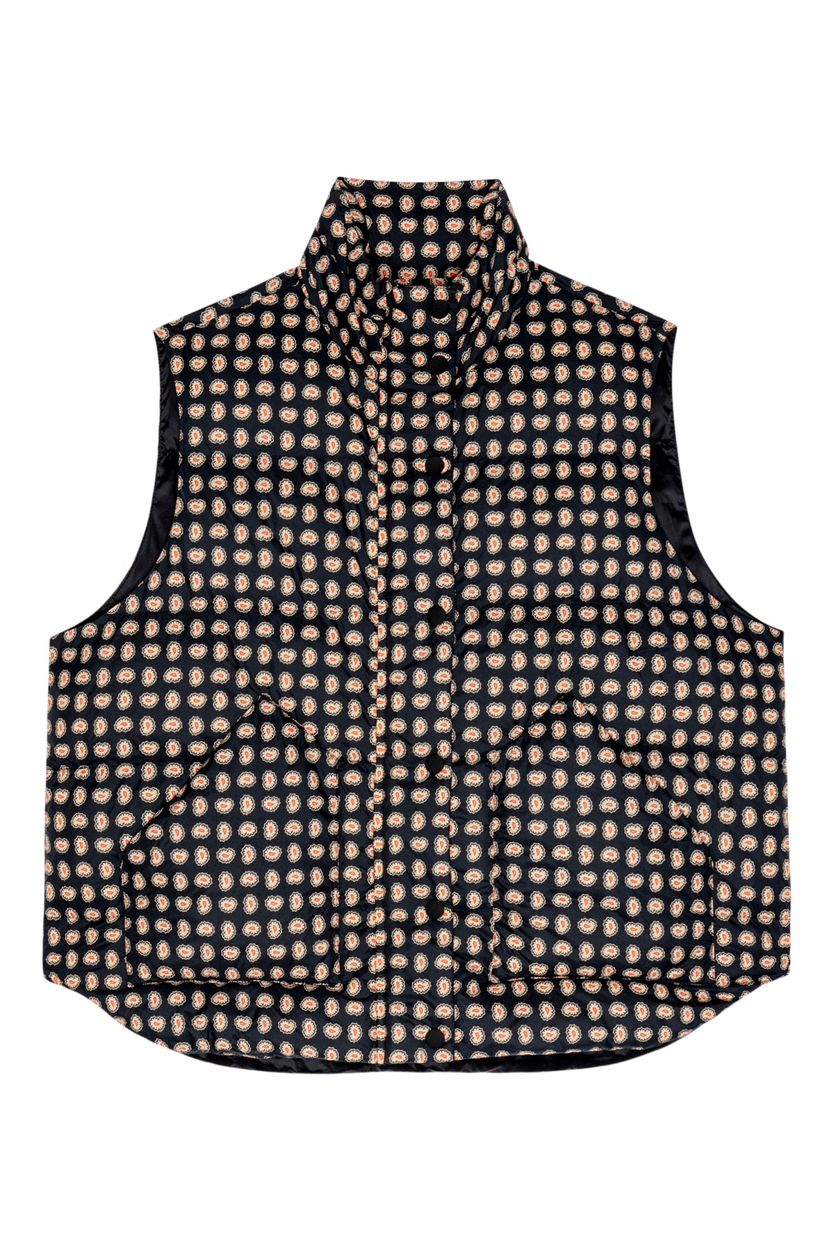 The Great The Polar Vest in Black Paisley