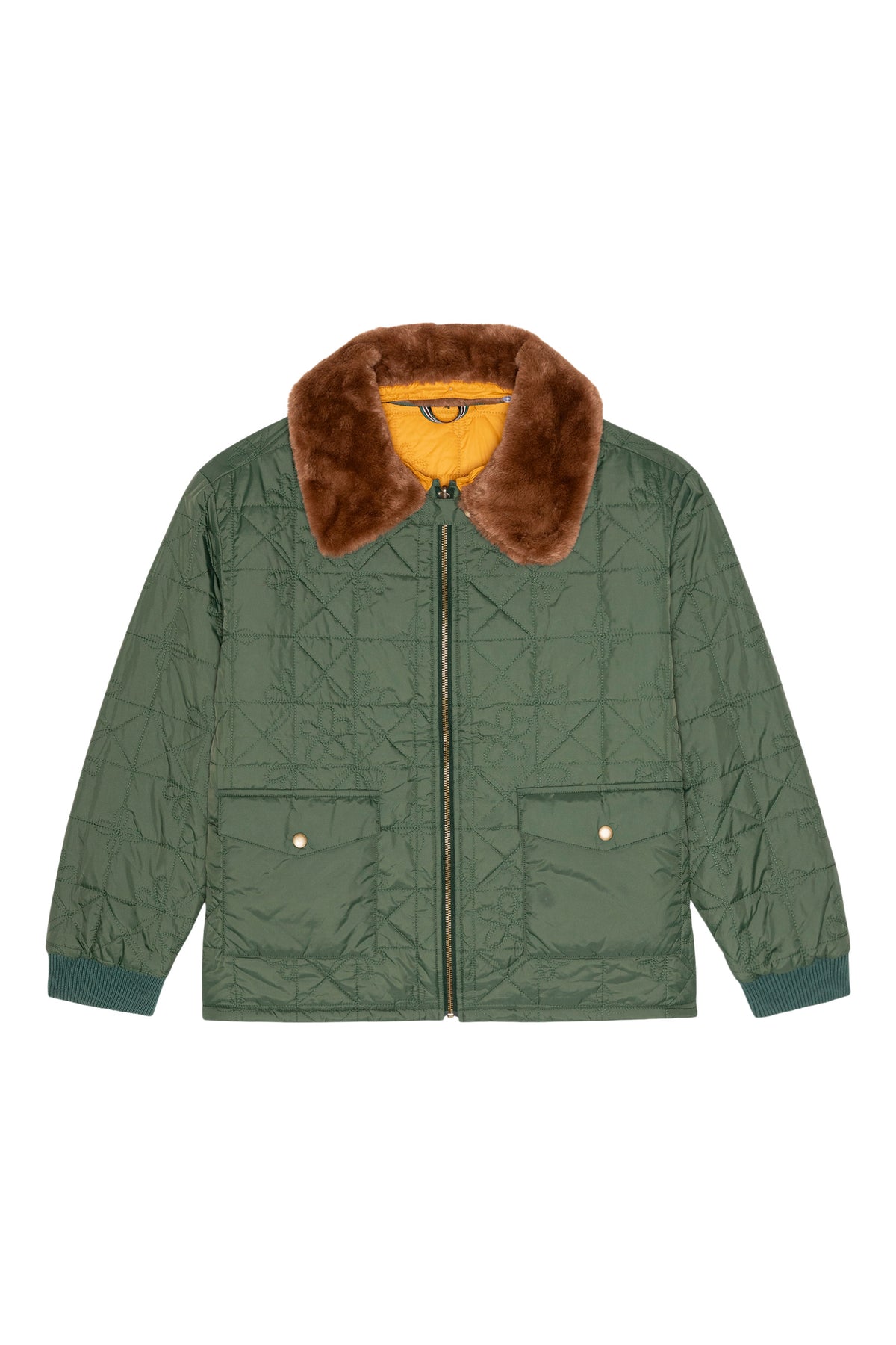 The Great The Reversible Logger Puffer Cost in Pine & Amber