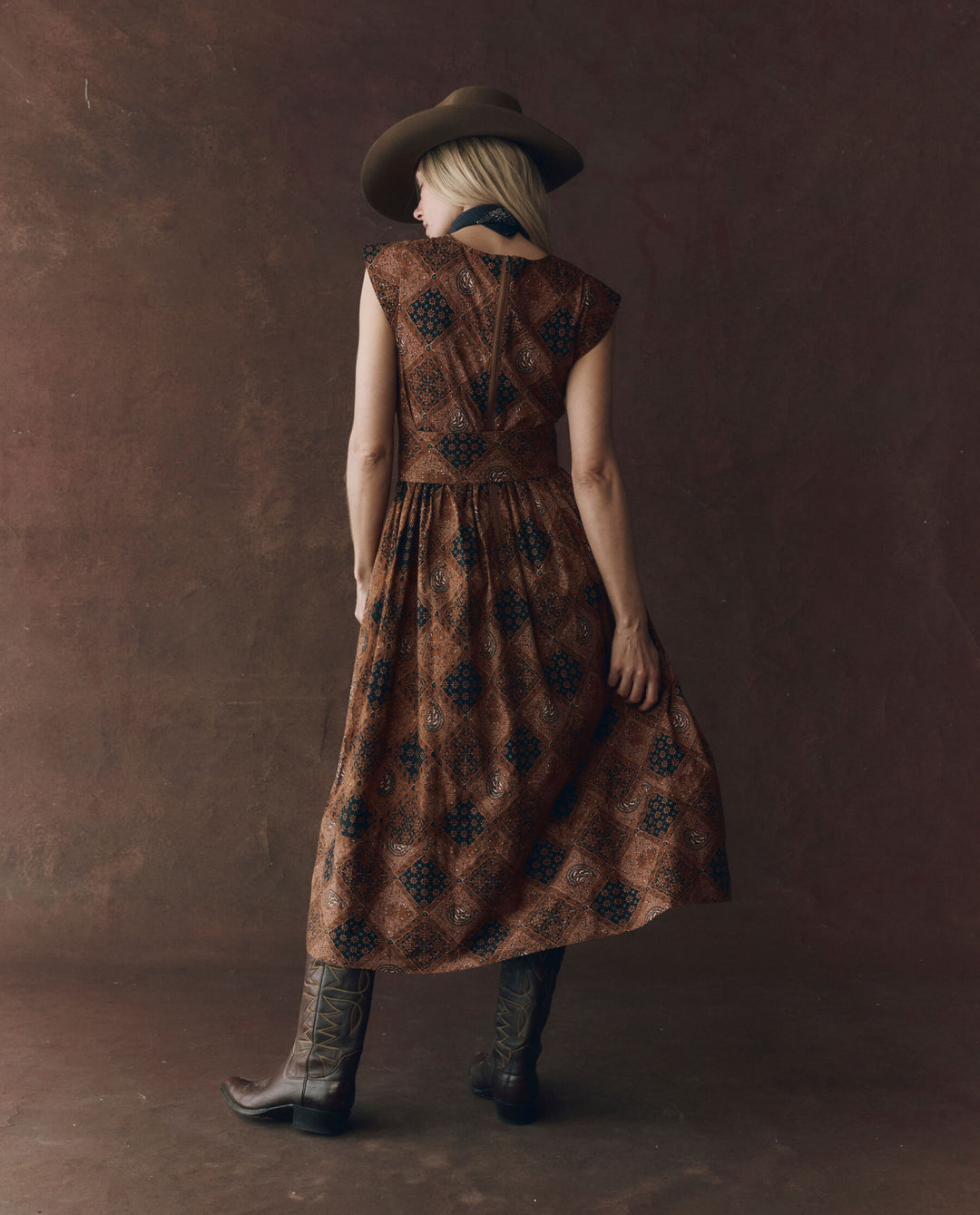 The Great Tulsa Dress in Geo Bandana Print