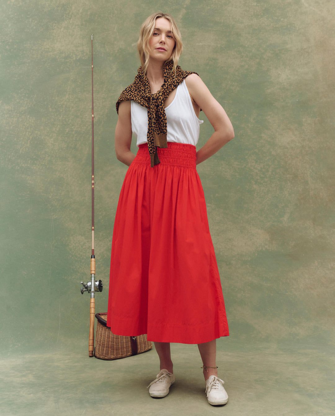 The Great Viola Skirt in Hot Red