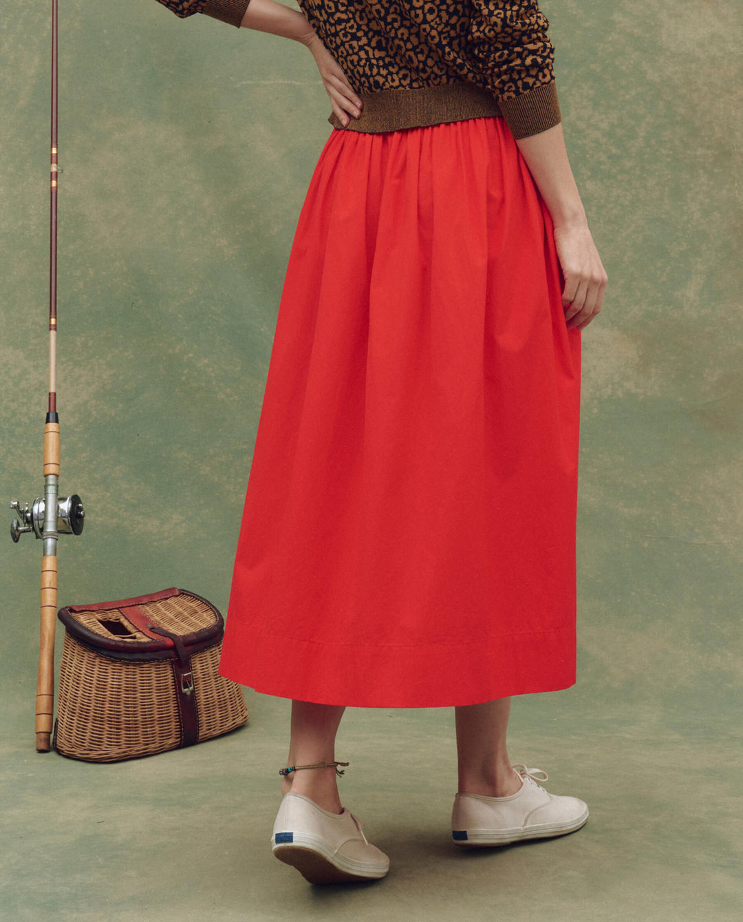 The Great Viola Skirt in Hot Red