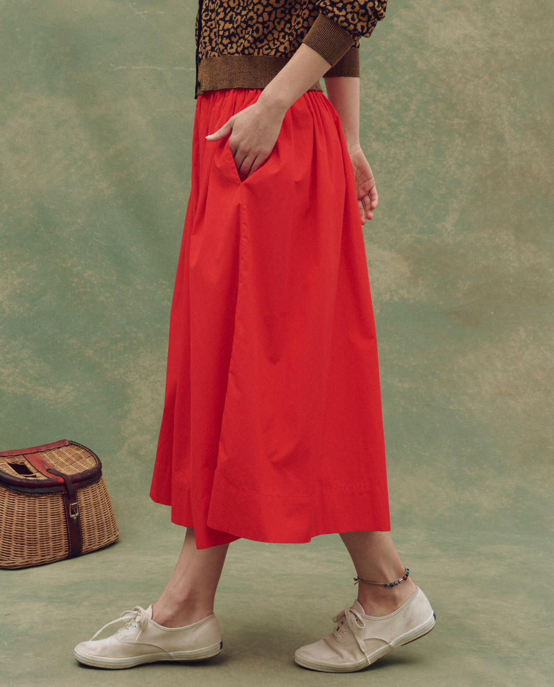 The Great Viola Skirt in Hot Red