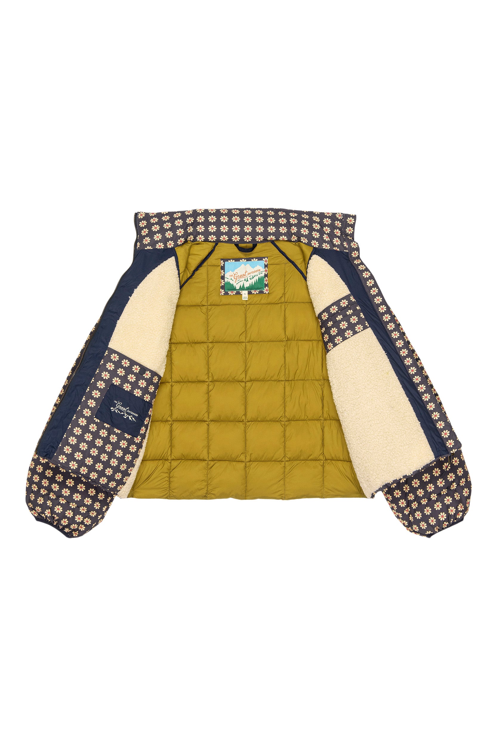 The Great Whistler Puffer Jacket in Mini Frosted Daisy