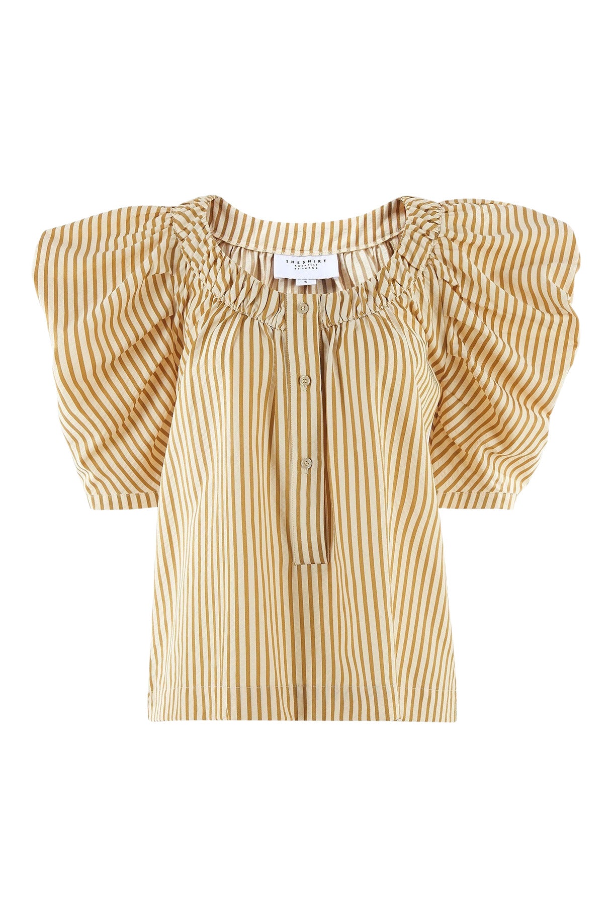 The Shirt By Rochelle Behrens French Girl Shirt in Golden Stripe