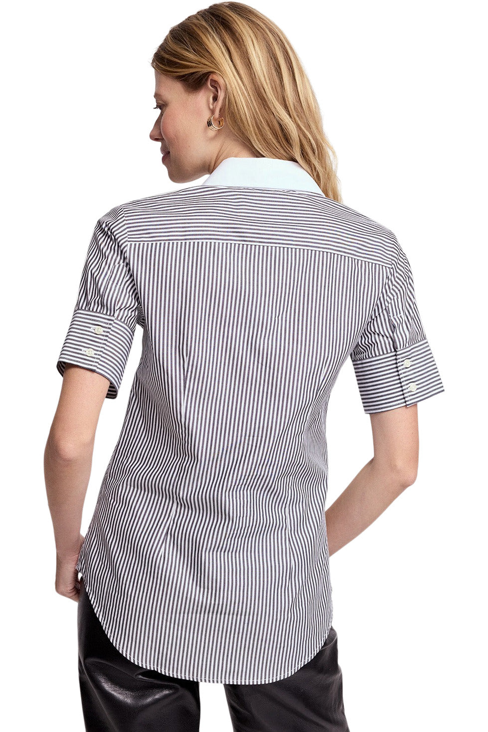 The Shirt Short Sleeve Shirt in Gunmetal - White