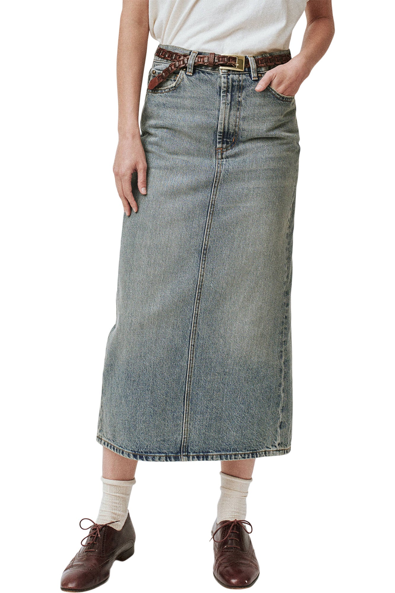 The Great Column Skirt in Monterey Wash