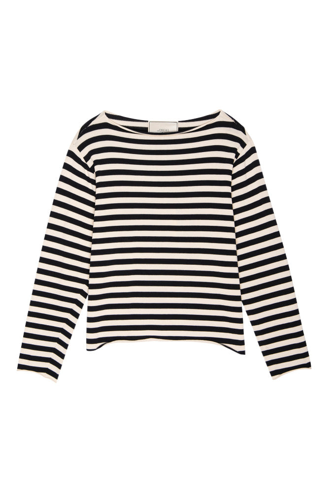 The Great Sailor Sweater in Black Stripe