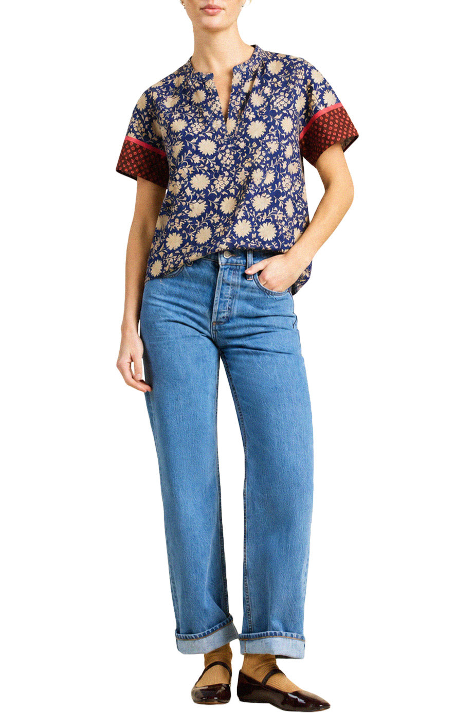 Trovata Birds of Paradis Alana Blouse in Shadowfield