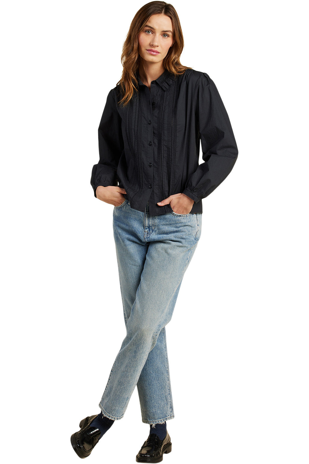 Trovata Birds of Paradise Alise Blouse in Black